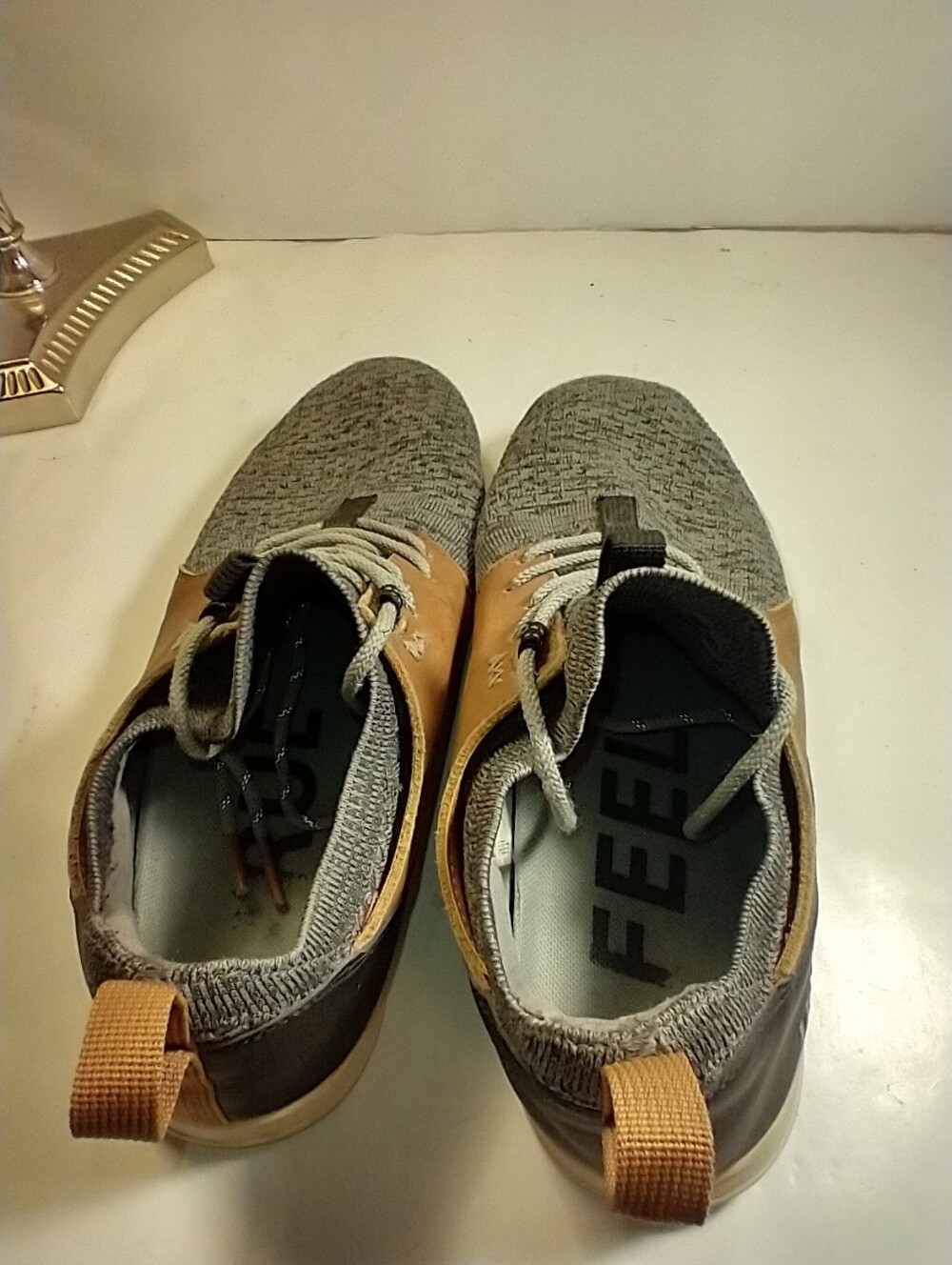 True Linkswear OG Feel Grey Knit Leather Spikeless Golf Shoes Men's sz 10.5. - Picture 8 of 12